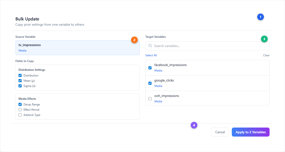 Bulk Update Dialog